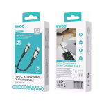 BWOO Braided Cable USB-C - Lightning 2m 30W black