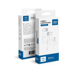 BLUE STAR wire earphones Jack 3,5 mm with microphone PA-E67 1,2 m white