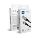 BLUE STAR braided cable 2A USB A to Micro USB TFK-DC- 003 1,2 m black