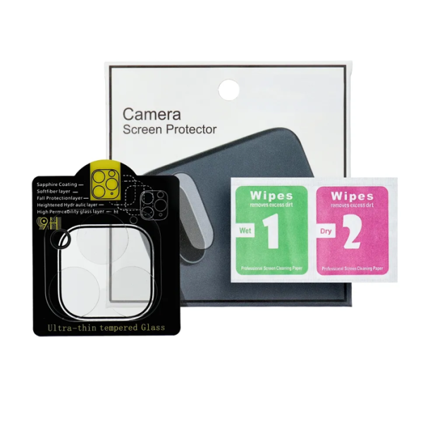 5D Full Glue Camera Tempered Glass - for iPhone 15 Transparent