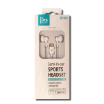 JES JE100T Ενσύρματο Ακουστικό με θύρα Type-C 1m Λευκό