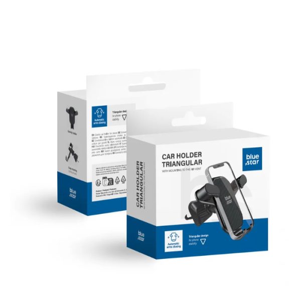 BLUE STAR gravity car holder for air vent TRIANGULAR black