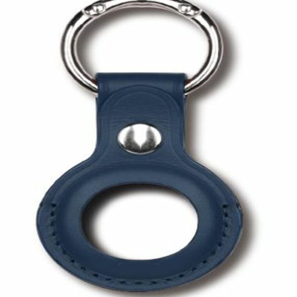 DEVIA AIRTAG LEATHER KEY RING BLUE