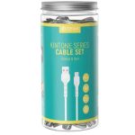 Devia cable Kintone V2 EC305  USB - USB-C 1,0 m 2,1A white set 30 pcs