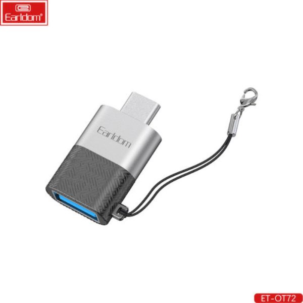 EARLDOM USB TO TYPE-C USB 3.0 OTG ADAPTER 0T72 GREY