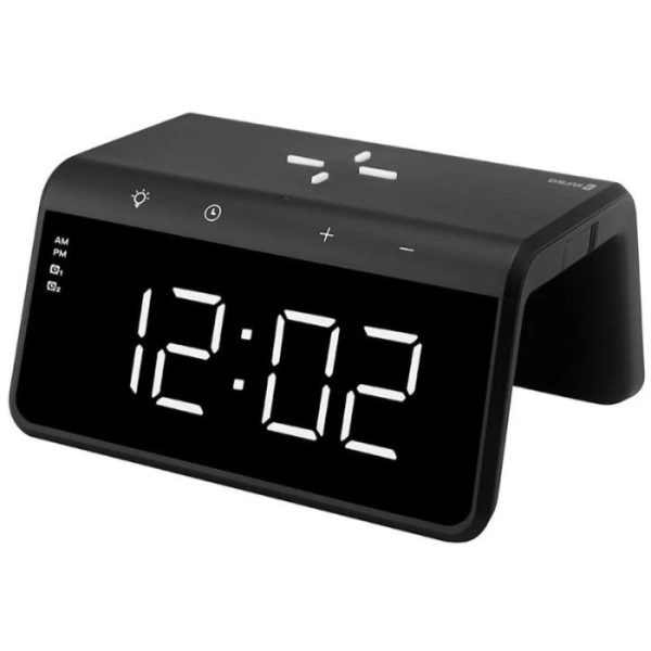 EVELATUS WIRELESS CHARGING CLOCK WCC01 black
