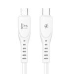 JES JC30CC Καλώδιο Φόρτισης Type-C to Type-C 60W 1m Λευκό