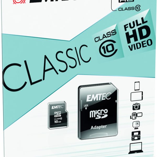 MEMORY CARD SD EMTEC CLASSIC 16GB CLASS 10
