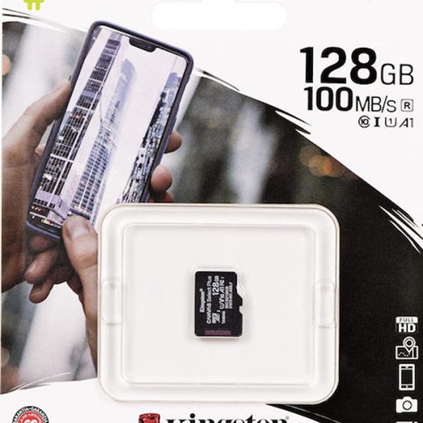 Memory Card microSD KINGSTON SDCS2 128GB 100 MB/s