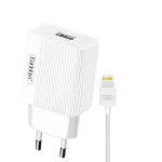 EARLDOM USB CHARGER WITH IP CABLE ES-201 2.1A