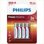 ΑΛΚΑΛΙΚΕΣ ΜΠΑΤΑΡΙΕΣ AAA POWER PHILIPS LR03 1.5V 4τεμ
