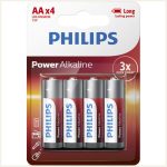 ΑΛΚΑΛΙΚΕΣ ΜΠΑΤΑΡΙΕΣ AA POWER PHILIPS LR6 1.5V 4τεμ