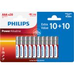ΑΛΚΑΛΙΚΕΣ ΜΠΑΤΑΡΙΕΣ AAA POWER PHILIPS LR03 1.5V 10+10τεμ - Image 2