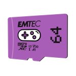 Memory Card microSD EMTEC UHS-I U3 V30 A1 64GB 100mbps GAMING