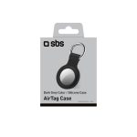 SBS AIRTAG SILICONE CASE KEY RING grey black - Image 2