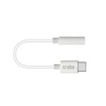 SBS AUDIO CABLE TYPE C TO JACK 3.5 FEMALE 9cm white