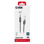 SBS AUDIO CABLE TYPE C TO JACK 3.5 1m black - Image 2