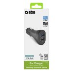SBS CAR CHARGER FAST 2 USB PORTS 12W 2.4A black - Image 2