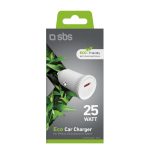 SBS CAR CHARGER PD 25W WITH RECYCLED MATERIAL GRS white - Image 5