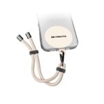 SBS CASE ME NECK STRAP LANYARD WITH PATCH FOR SMARTPHONES peach - Image 3