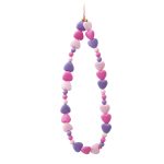 SBS CASE ME WRIST LANYARD SMART BEADS FOR SMARTPHONES PURPLE HEARTS