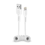 SBS DATA CABLE MFI USB to LIGHTNING SPIRAL 0.5m white - Image 3