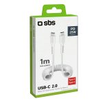 SBS DATA CABLE TYPE C to TYPE C SPIRAL 25W 1m white - Image 4