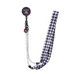SBS EMILY IN PARIS UNIVERSAL NECK STRAP FOULARD FOR PHONES 60cm Pied de poule - Image 3