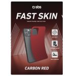 SBS FAST SKIN SHEET CARBON LOOK RED