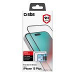 SBS FULL TEMPERED GLASS IPHONE 16 PLUS / 15 PLUS black - Image 5