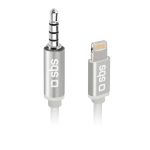 SBS MFI AUDIO CABLE LIGHTNING TO JACK 3.5 silver - Image 3