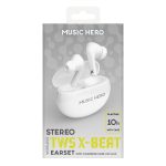 SBS MUSIC HERO WIRELESS EARPHONES TWS X-BEAT white - Image 5