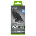 SBS POWERBANK 10000 mAh HIGH DENSITY 30W LED black - Image 3
