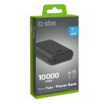 SBS POWERBANK 10000 mAh NANOTUBE 2 PORTS PD 10W black - Image 3