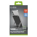 SBS POWERBANK STAND 5000 mAh PD 20W LCD black - Image 6