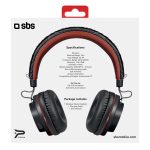 SBS PREMIUM DJ UP WIRELESS HEADPHONES black red - Image 3