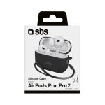 SBS SILICONE CASE AIRPODS PRO 2 (1st and 2nd Gen) black - Image 2