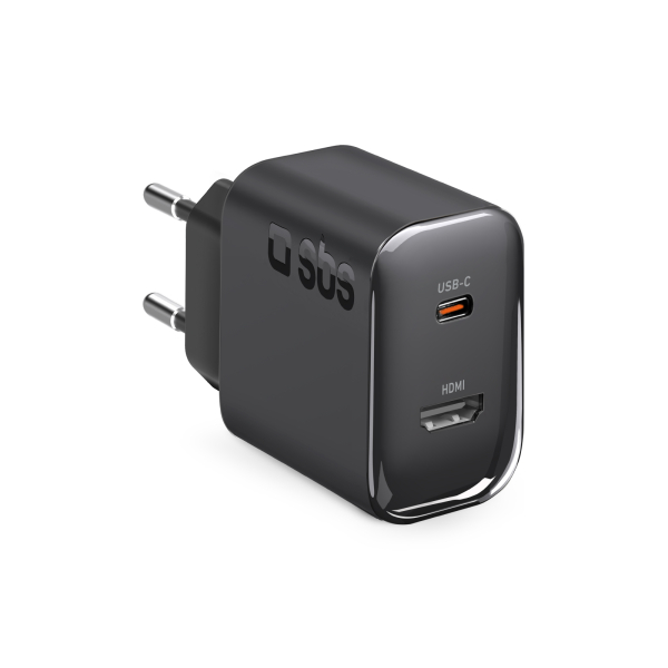 sbstravelc_6301391 SBS TRAVEL CHARGER PD 30W WITH HDMI PORT black - Image 1
