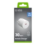 SBS TRAVEL CHARGER SCHUKO TYPE C PD 30W white - Image 2