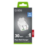 SBS TRAVEL CHARGER FOLDABLE 45W white - Image 2
