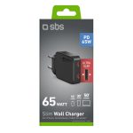 SBS TRAVEL CHARGER 65W 2X TYPE C PORTS black - Image 2