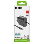 SBS TRAVEL CHARGER FIXED TYPE C 3A black - Image 2