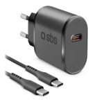 SBS TRAVEL CHARGER PD 15W + DATA CABLE TYPE C to TYPE C 1m black - Image 3