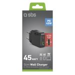 SBS TRAVEL CHARGER 2 PORTS PD 45W GaN SLIM black - Image 4