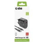 SBS TRAVEL CHARGER PD 15W + DATA CABLE TYPE C to TYPE C 1m black - Image 5