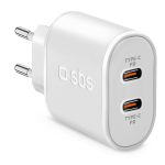 SBS TRAVEL CHARGER 2 PORTS TYPE C PD 20W white - Image 3