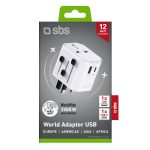 SBS UNIVERSAL ADAPTER 2500W EUROPE/USA/ASIA/AFRICA PLUGS USB/TYPE C PORTS - Image 2