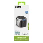SBS UNIVERSAL TRAVEL CHARGER 12W EU/UK/US/AUS black - Image 2