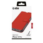 SBS WALLET STAND BOOK IPHONE 14 PRO red - Image 4