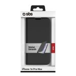 SBS WALLET SMOOTH STAND BOOK IPHONE 16 PRO MAX black - Image 3